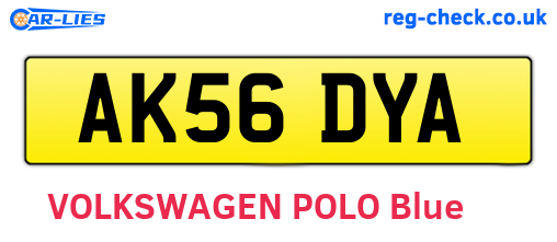 AK56DYA are the vehicle registration plates.