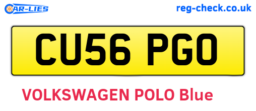 CU56PGO are the vehicle registration plates.