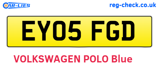 EY05FGD are the vehicle registration plates.