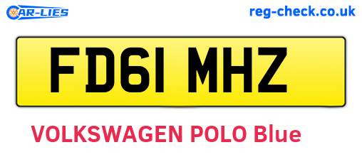 FD61MHZ are the vehicle registration plates.