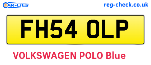 FH54OLP are the vehicle registration plates.