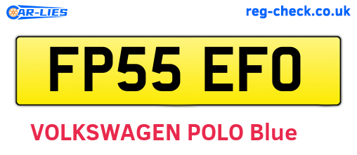 FP55EFO are the vehicle registration plates.