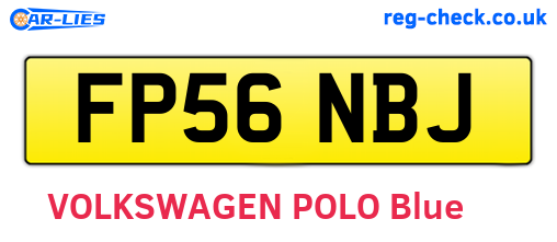 FP56NBJ are the vehicle registration plates.
