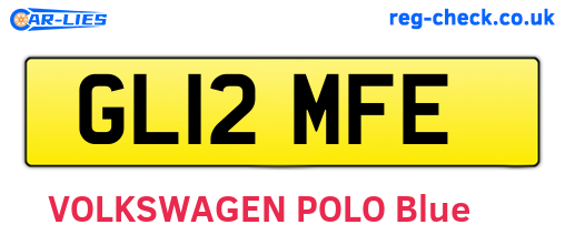 GL12MFE are the vehicle registration plates.