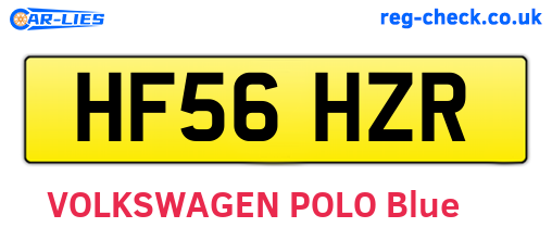 HF56HZR are the vehicle registration plates.