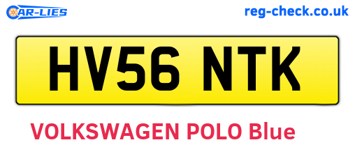HV56NTK are the vehicle registration plates.