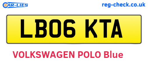 LB06KTA are the vehicle registration plates.