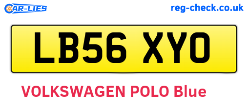 LB56XYO are the vehicle registration plates.