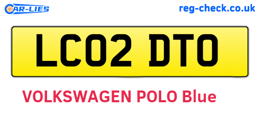 LC02DTO are the vehicle registration plates.