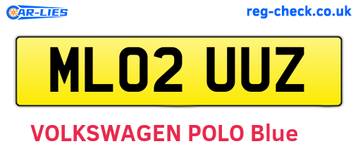 ML02UUZ are the vehicle registration plates.
