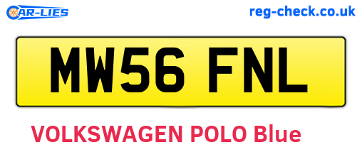 MW56FNL are the vehicle registration plates.