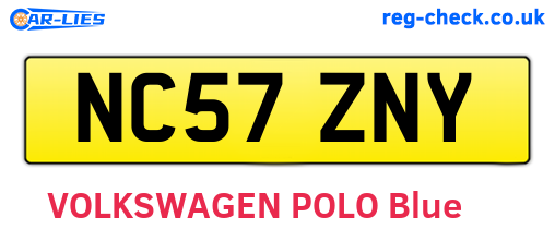 NC57ZNY are the vehicle registration plates.
