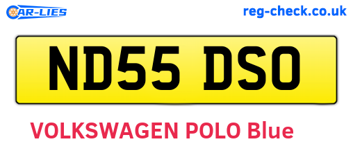 ND55DSO are the vehicle registration plates.