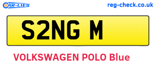 S2NGM are the vehicle registration plates.