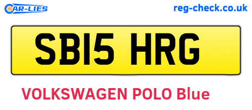 SB15HRG are the vehicle registration plates.