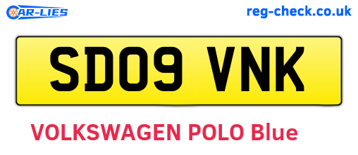 SD09VNK are the vehicle registration plates.