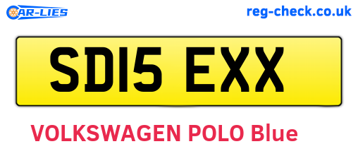 SD15EXX are the vehicle registration plates.