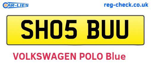 SH05BUU are the vehicle registration plates.