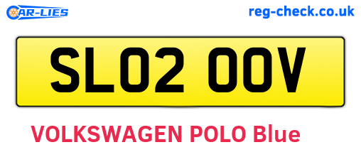 SL02OOV are the vehicle registration plates.