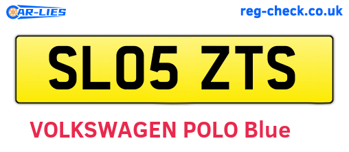 SL05ZTS are the vehicle registration plates.