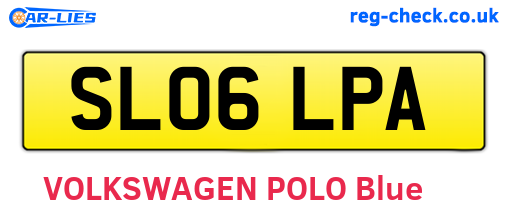 SL06LPA are the vehicle registration plates.