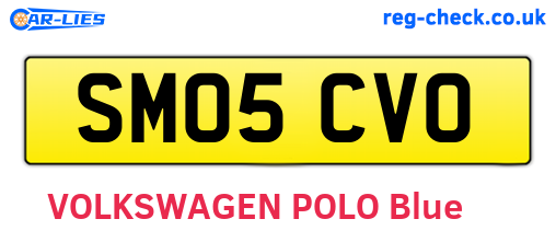 SM05CVO are the vehicle registration plates.
