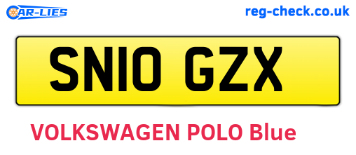SN10GZX are the vehicle registration plates.