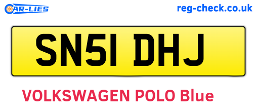 SN51DHJ are the vehicle registration plates.