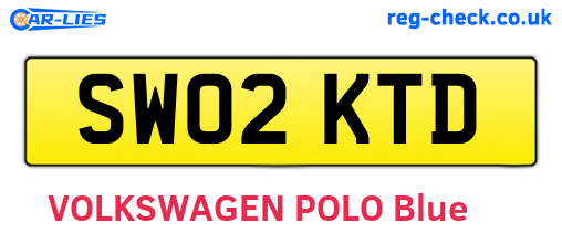 SW02KTD are the vehicle registration plates.