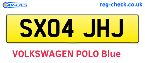 SX04JHJ are the vehicle registration plates.