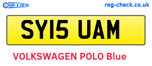 SY15UAM are the vehicle registration plates.
