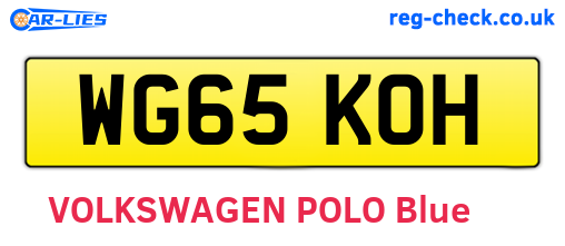 WG65KOH are the vehicle registration plates.
