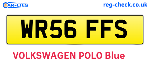 WR56FFS are the vehicle registration plates.