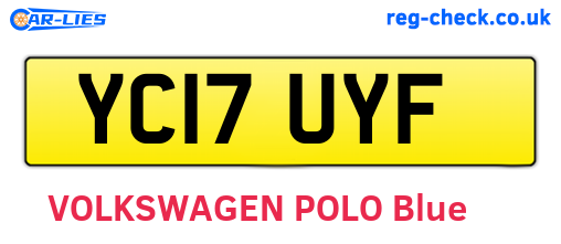 YC17UYF are the vehicle registration plates.