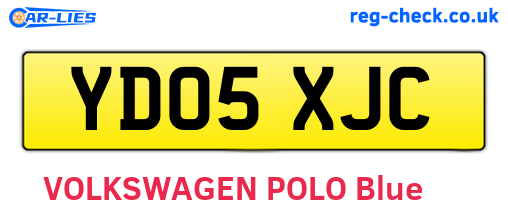 YD05XJC are the vehicle registration plates.