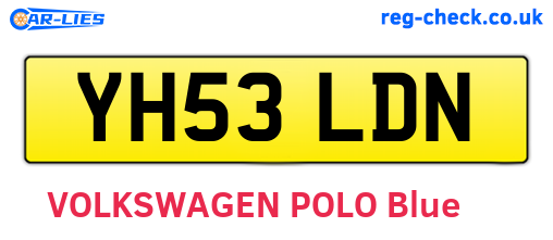 YH53LDN are the vehicle registration plates.