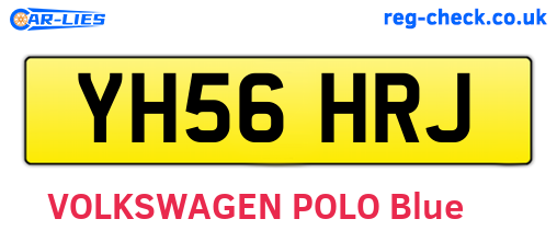 YH56HRJ are the vehicle registration plates.