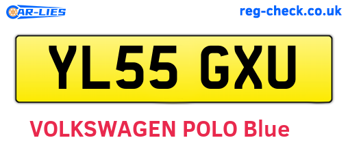 YL55GXU are the vehicle registration plates.