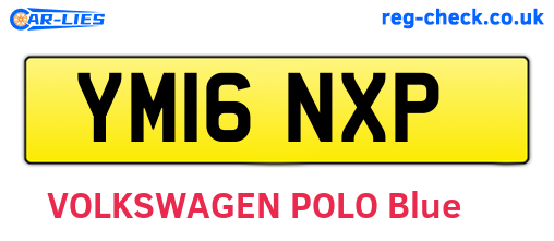 YM16NXP are the vehicle registration plates.