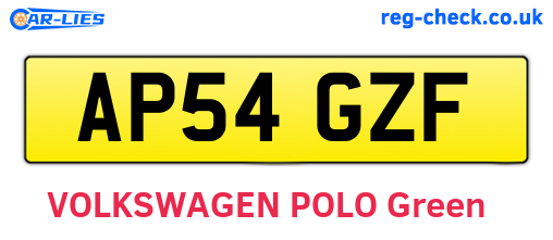 AP54GZF are the vehicle registration plates.