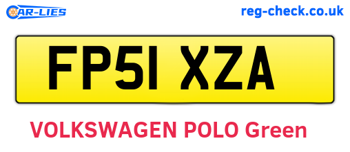 FP51XZA are the vehicle registration plates.