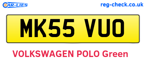 MK55VUO are the vehicle registration plates.