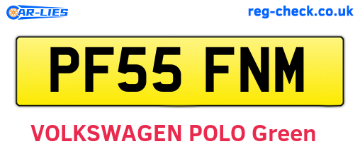 PF55FNM are the vehicle registration plates.