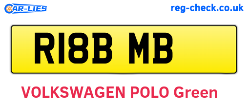 R18BMB are the vehicle registration plates.