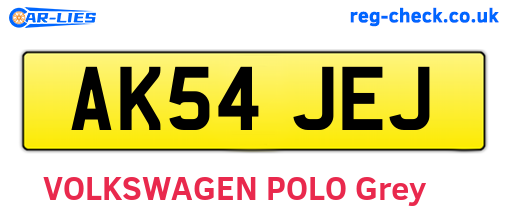 AK54JEJ are the vehicle registration plates.