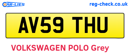AV59THU are the vehicle registration plates.
