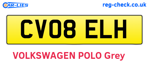 CV08ELH are the vehicle registration plates.
