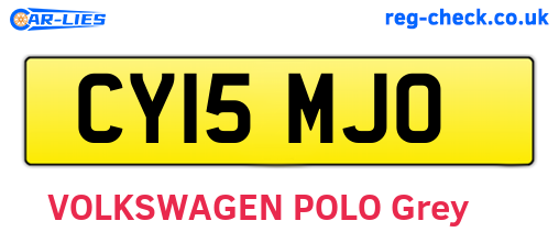 CY15MJO are the vehicle registration plates.