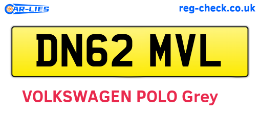 DN62MVL are the vehicle registration plates.