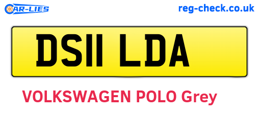 DS11LDA are the vehicle registration plates.